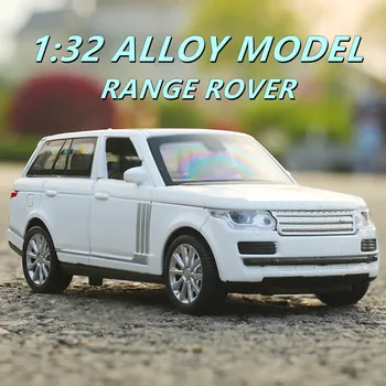 1:32 Range Rover SUV Zliatiny Modelu Auta Diecasts Kovové autíčka Vozidiel Model High Simulácia Zvuku Svetlo Zbierku Deti Hračky Darček