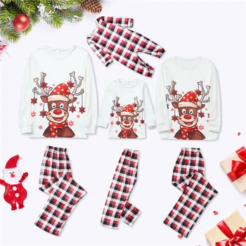 YAGIMI Vianočné Pyžamá Rodiny, Mama a Dcéra Zodpovedajúce Oblečenie Vianočné Rodiny Nastaviť Pár Oblečenie Rodiny Oblečenie Zodpovedajúce Pjs