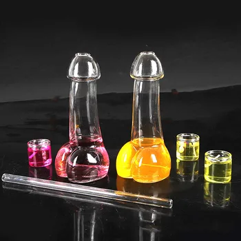 Kreatívny Dizajn Zábavné Penis Shot Glass Koktail Whisky poháre na Víno, Pre Strany, Nočný Bar KTV Noc Zobraziť Penis Tvar Skla Pohár