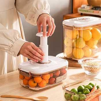 Vákuovom kanister domácnosti čerstvé-vedenie box chladnička skladovanie potravín kontajnerov odvodnené kuchyňa organizátori ovocie nádrž