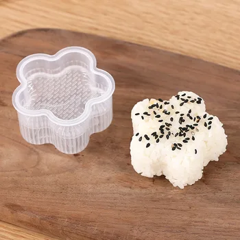 Stlačte Maker Sushi Trojuholník Plesne Cartoon Tvar Japonský Onigiri Ryža Loptu Bento Gadget Stroj Kuchynské Doplnky Nástroj